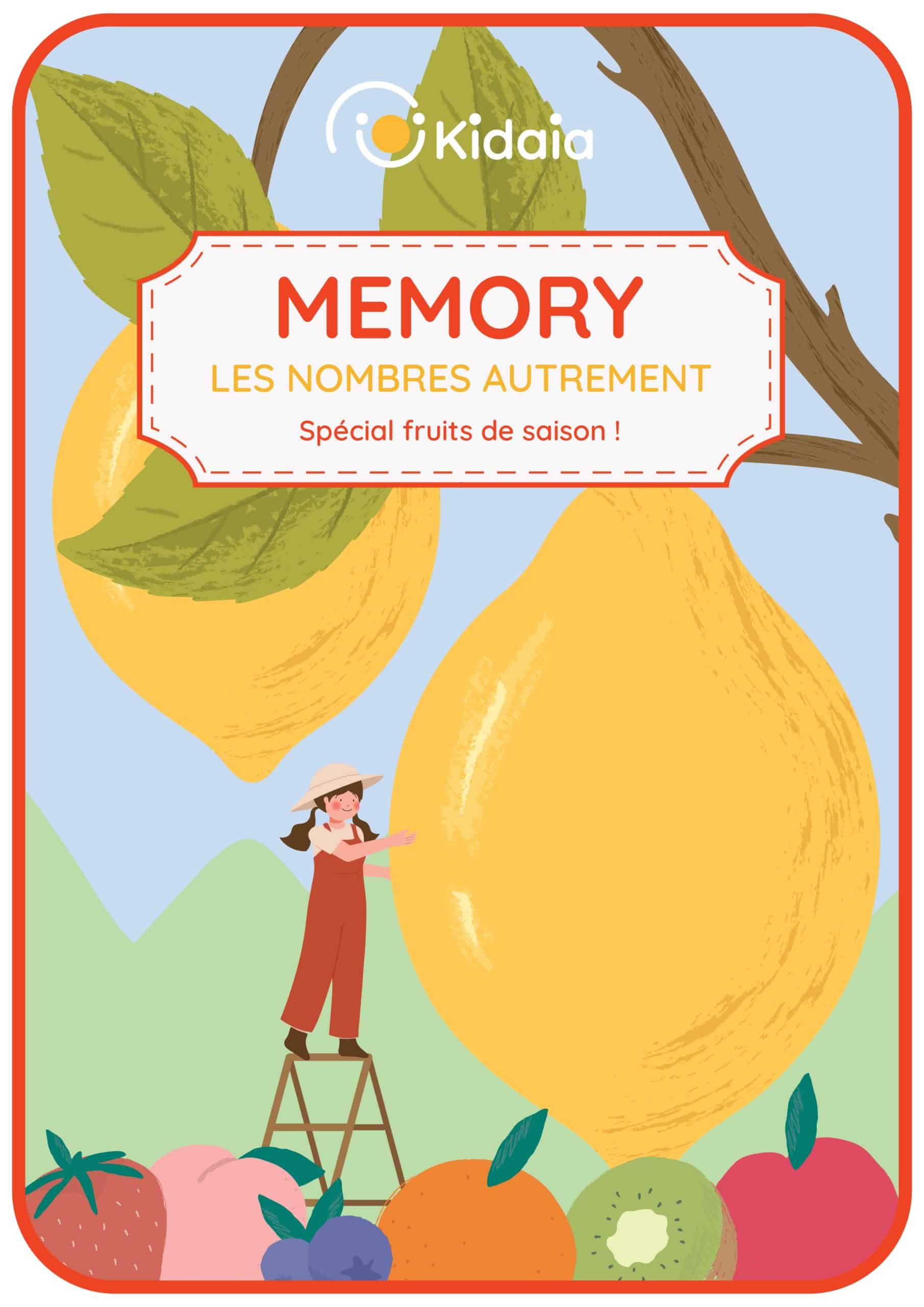 Memory sur le thème des fruits de saison pour aider votre enfant à apprendre ses tables d'additions, de soustractions et de multiplications.
