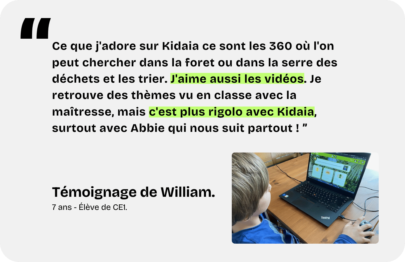 Témoignage William